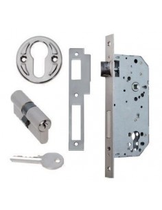 Kit picaporte uñero y cazoletas para puerta corredera