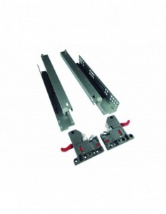 Guía cajón extracción total. Varias medidas. Montaje