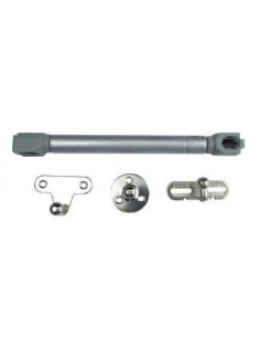 Pistón de gas y esquema de medidas.