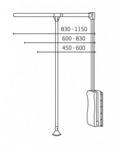 Perchero abatible varias medidas ajustable para armario 2