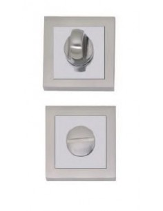 Pestillo para puerta de interior cromo brillo con níquel satinado