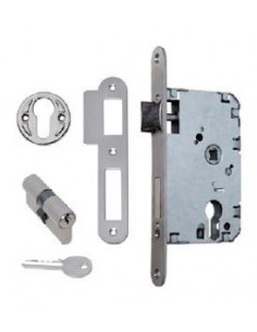 Cerradura de embutir completa y medidas