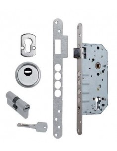 Cerradura de embutir de seguridad completa y medidas