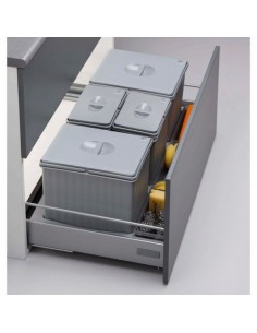 Cubos gris de reciclaje 41L...