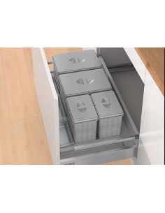 Cubos gris de reciclaje 41L...