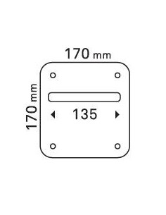 Juego manivela con placa mango recto de acero inoxidable 2
